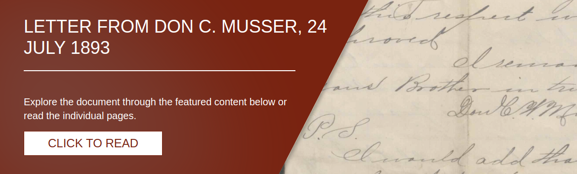 Letter from Don C. Musser, 24 July 1893 [LE-39879]