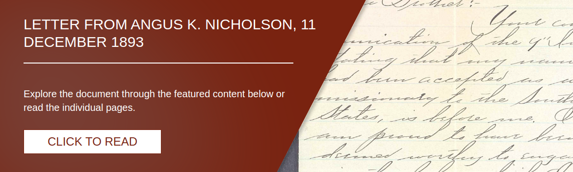 Letter from Angus K. Nicholson, 11 December 1893 [LE-13876]