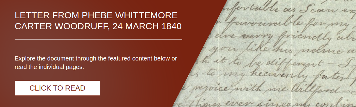 Letter from Phebe Whittemore Carter Woodruff, 24 March 1840 [LE-232]