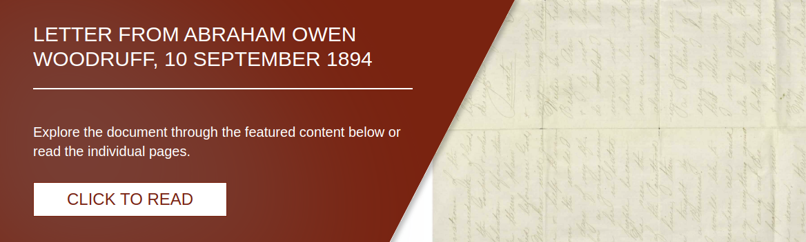 Letter from Abraham Owen Woodruff, 10 September 1894 [LE-42066]