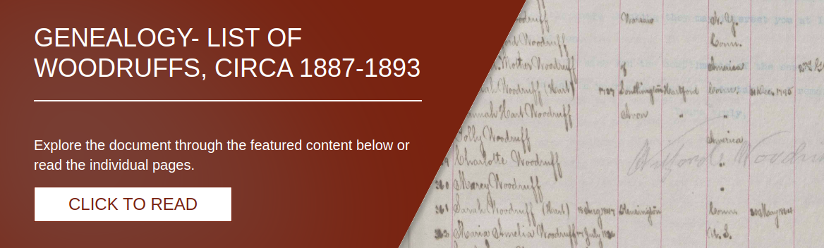 Genealogy- List of Woodruffs, circa 1887-1893 [G-1]