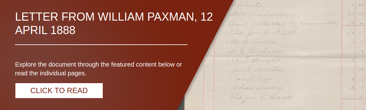 Letter from William Paxman, 12 April 1888 [LE-40108]