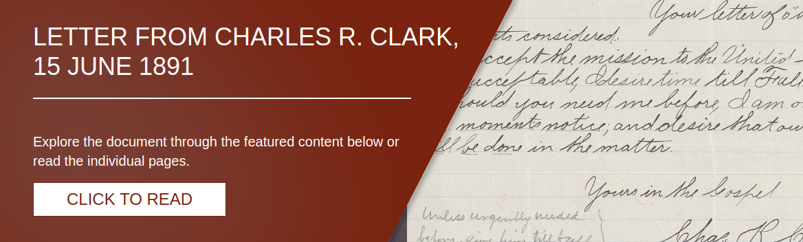 Letter from Charles R. Clark, 15 June 1891 [LE-13043]