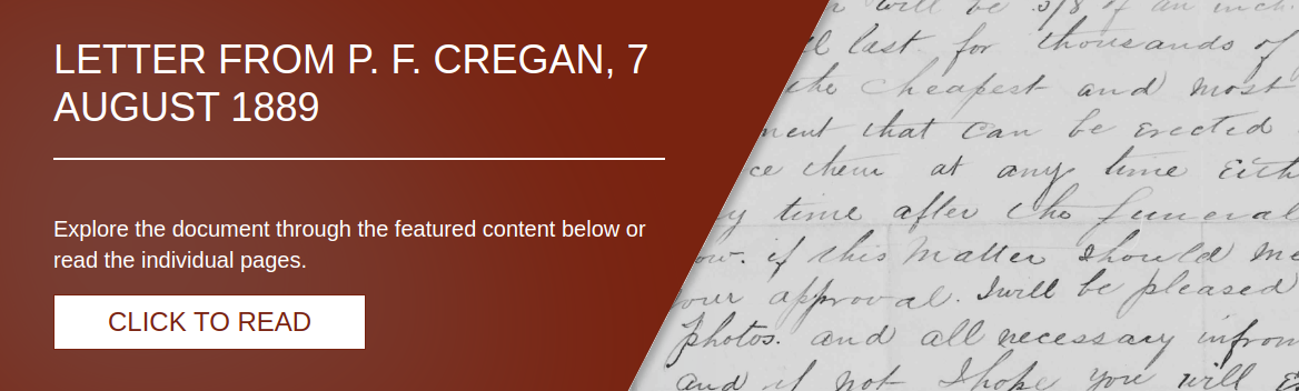 Letter from P. F. Cregan, 7 August 1889 [LE-12511]