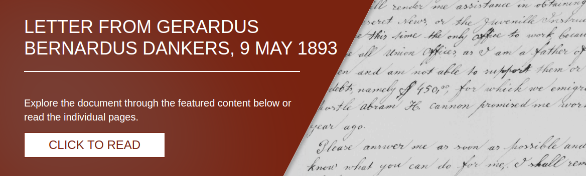 Letter from Gerardus Bernardus Dankers, 9 May 1893 [LE-14020]