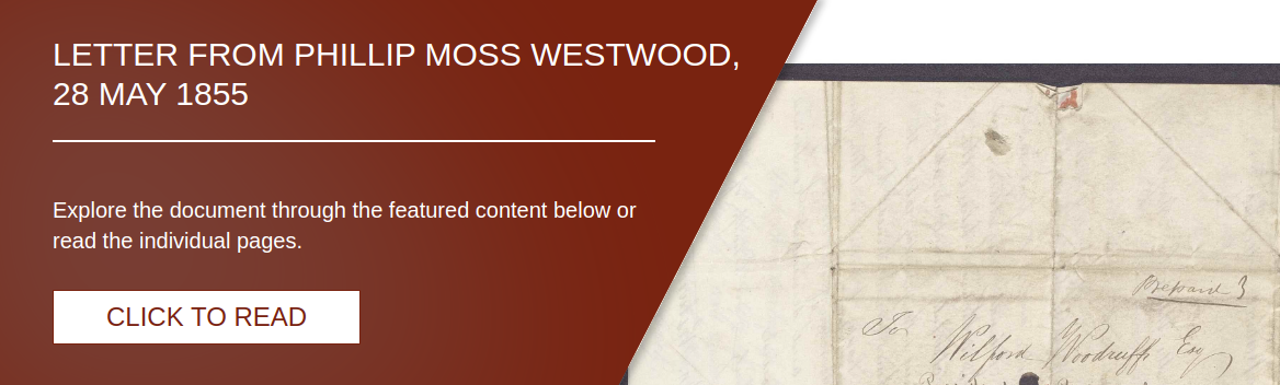 Letter from Phillip Moss Westwood, 28 May 1855 [LE-11801]